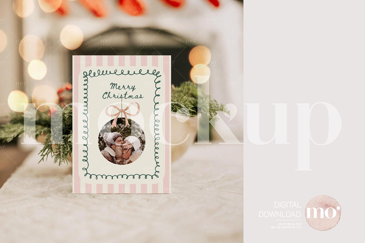 5x7 Christmas Card Mockup, a Product Mockup by MoMockups (Photo 1 of 5)