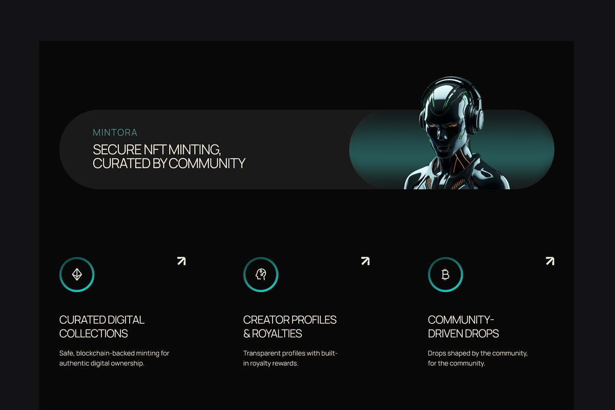 Figma NFT Landing Page, a Landing Page Template by Musara (Photo 3 of 6)