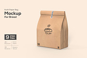 Kraft paper bag mockup for bread, a Cups & Container Mockup by Ram Studio LLC (Thumbnail 1 of 10)