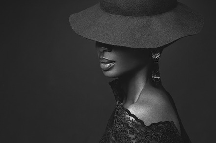 Beautiful girl in black hat featuring beautiful, black, and lips, a Beauty & Fashion Photo by Sweet Studio