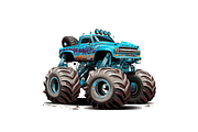 Monster Truck Sublimation Clipart, an Object Graphic by Regulrcrative (Thumbnail 7 of 7)