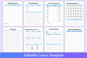 Keto Diet Planner Canva Kdp