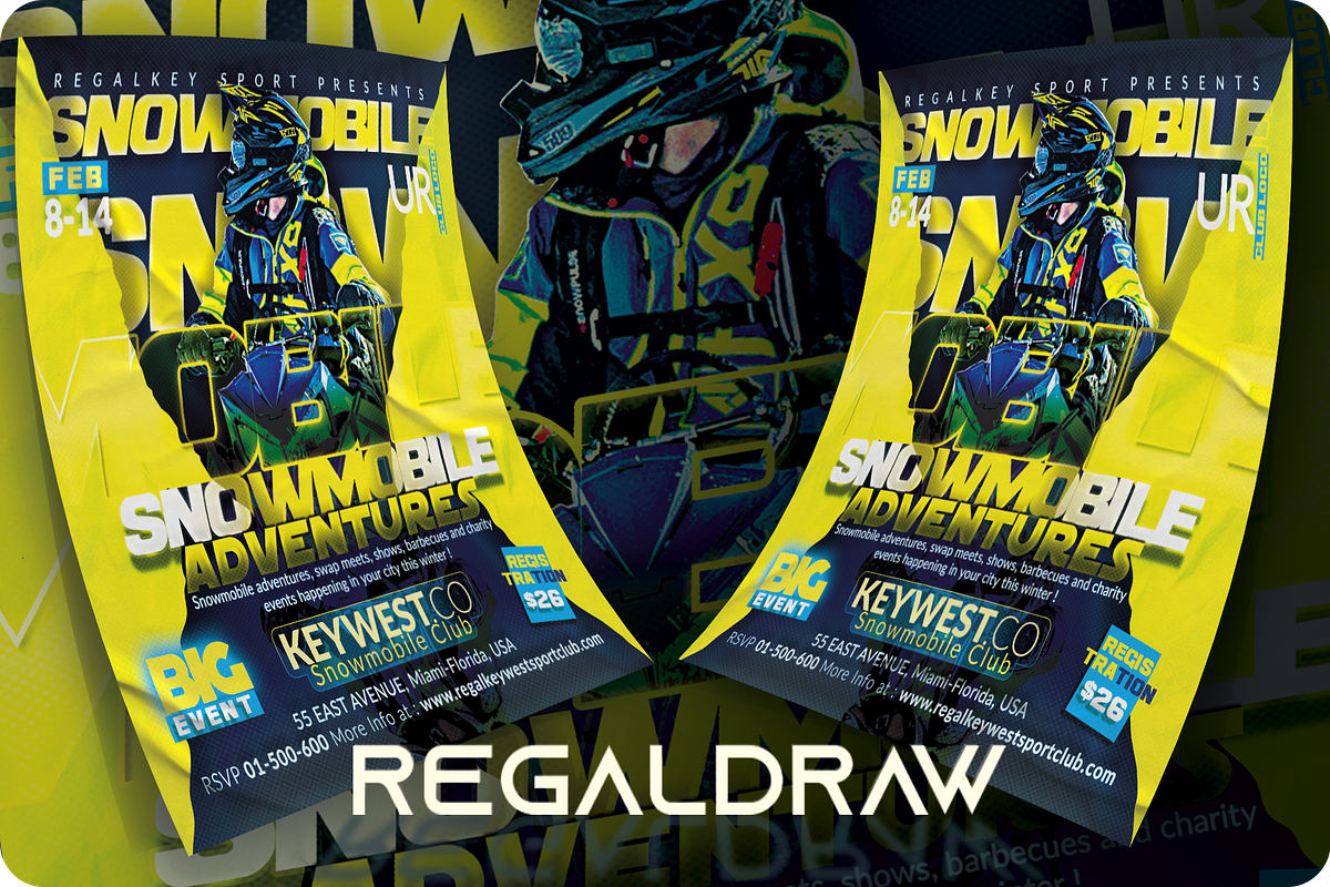 Snowmobile Event Flyer, a Flyer Template by regalDRAW (Photo 3 of 5)