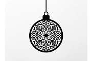 Festive Filigree Bauble Silhouette, an Object Graphic by Creativeshirt (Thumbnail 3 of 5)