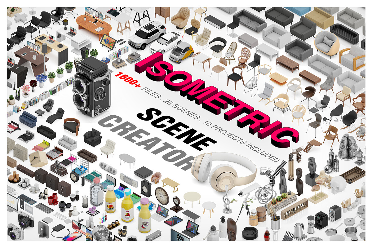 Isometric Scene Creator Mockup, a Books & Magazine Mockup by IsometricWorld (Photo 1 of 47)