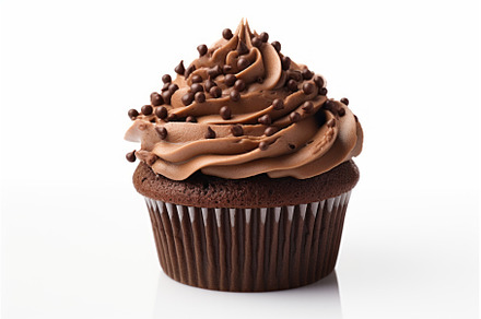 Chocolate cupcake banner. Generate, a Food & Drink Photo by Ylivdesign