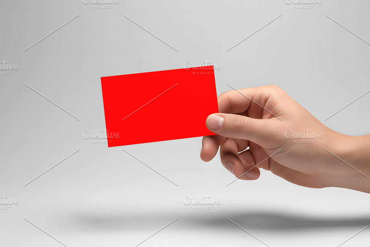 Hand Holding Business Card Mockup, an Advertising Mockup by Templeste (Photo 3 of 3)