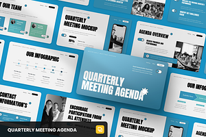 Quarterly Meeting Agenda, a Presentation Template by SquidPixey