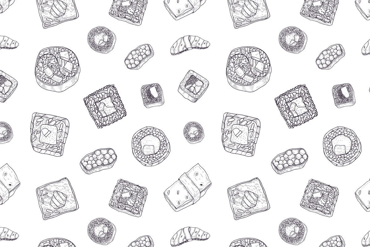 Sushi, hand drawn bundle, a Food Illustration by Good Studio (Photo 24 of 32)