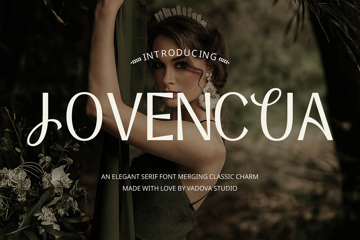 Jovencua Elegant Serif Font, a Serif Font by Vadovastd (Photo 1 of 8)