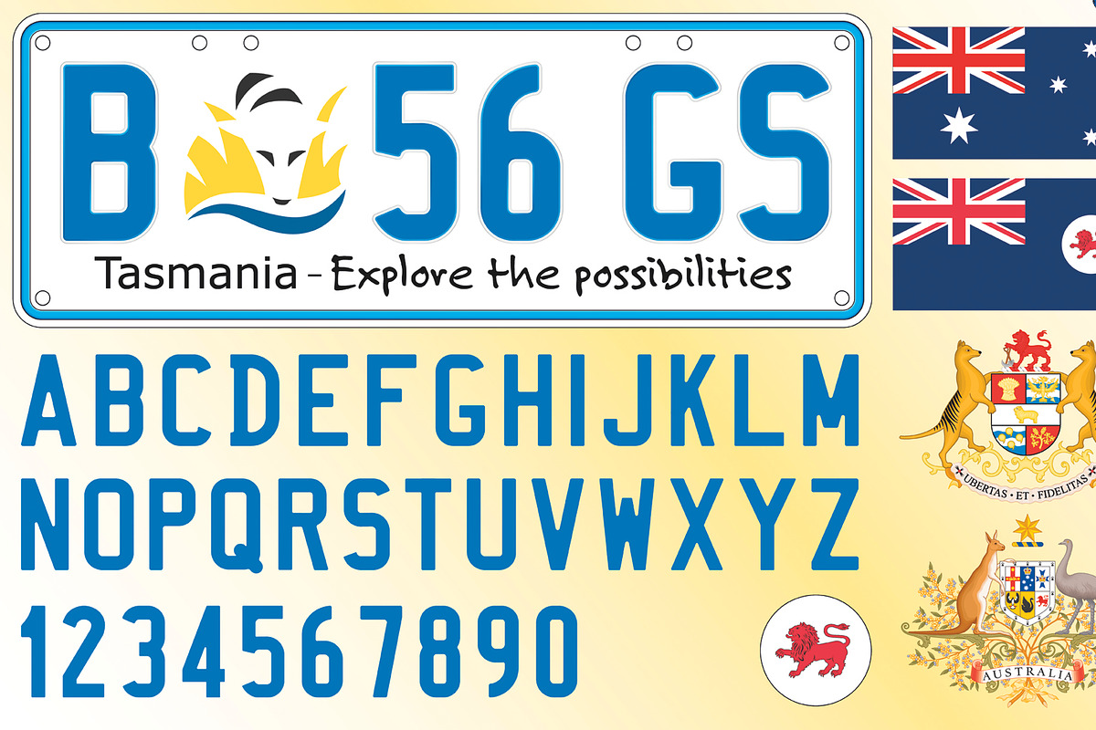 Tasmania (Aus) car license plate, a Transportation Illustration by frizio (Photo 2 of 3)
