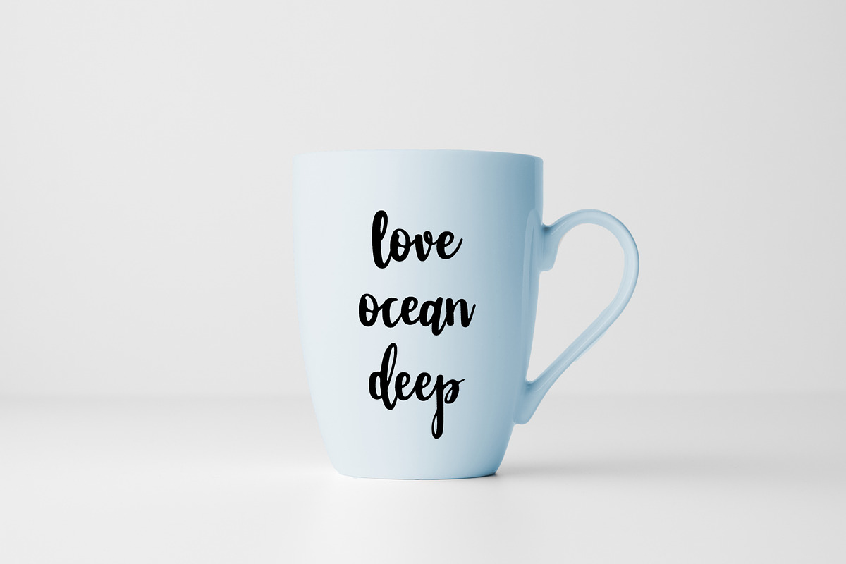 Seaside Font + Watercolor SVG preview 6