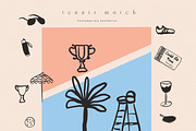 Tennis & Sport Icons + Marker Font, an Object Graphic by Laras Wonderland (Thumbnail 7 of 10)
