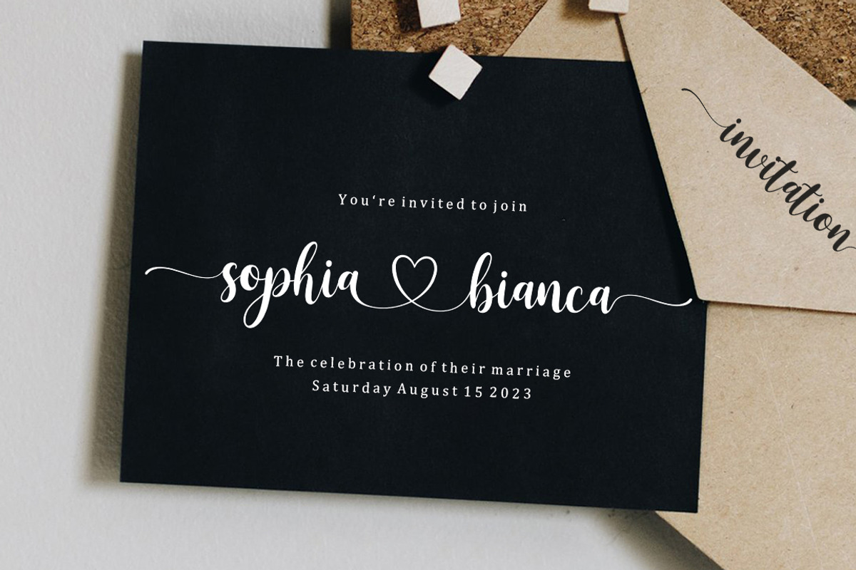 Sophia Bianca | Lovely Fonts, a Script Font by Bosstype Studio (Photo 3 of 10)