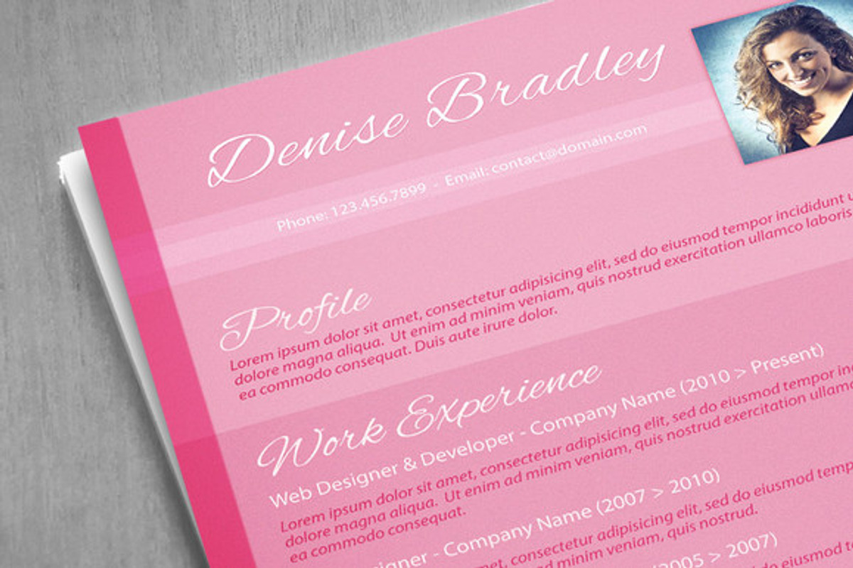Pinky: Eye Catching CV, a Resume Template by Visual Impact (Photo 3 of 3)