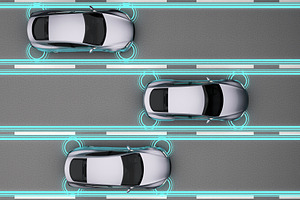 traffic autopilot car with distance 