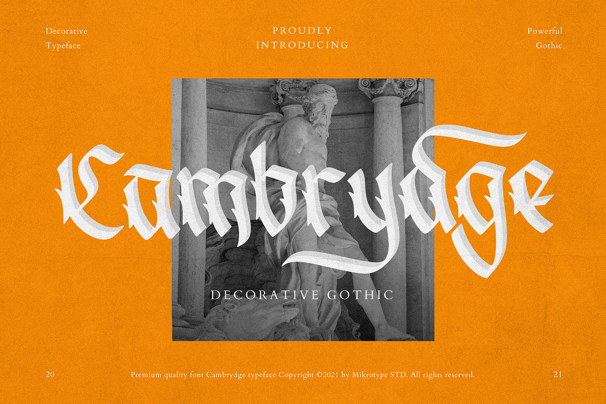 Cambrydge Gothic Advertisement Font, a Font by MikroType Std (Photo 1 of 9)