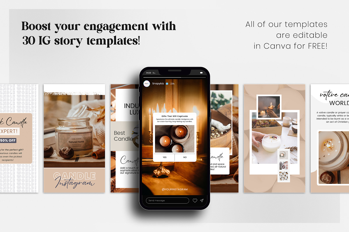 Candle Instagram Story Templates preview 5