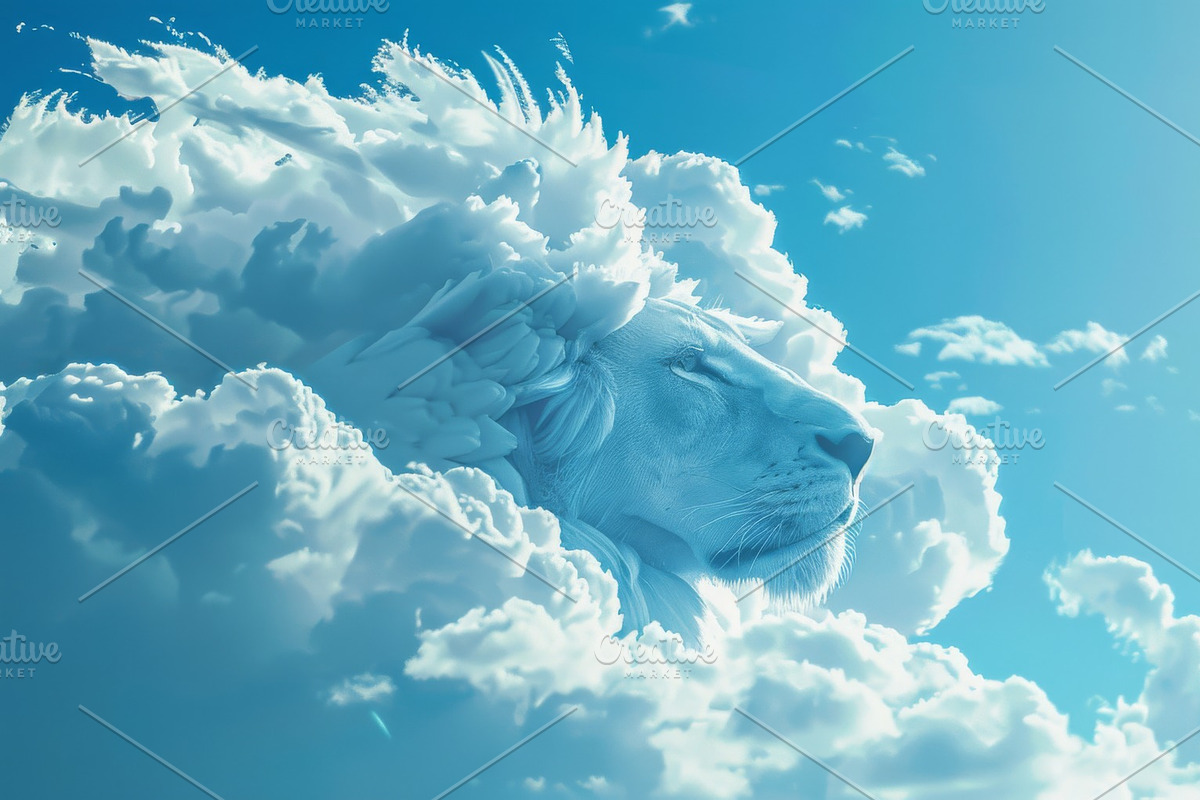 90 Clouds animals against a blue sky, an Animal Illustration by Handmadefont (Photo 32 of 64)