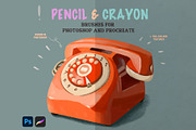 Pencil & Crayon Procreate Photoshop, a Brush Add-On by Spark Studio Brushes (Thumbnail 6 of 7)