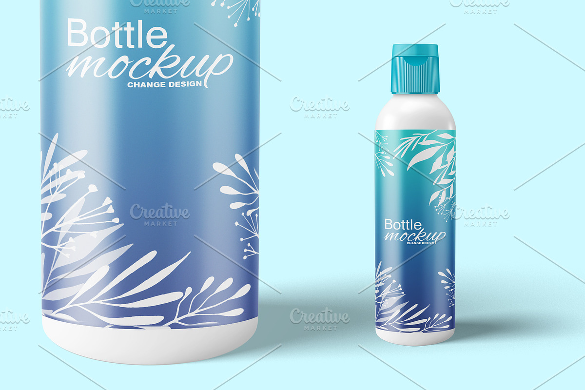 WHITE PLASTIC BOTTLE MOCKUP, a Mask Mockup by Moonlight Creative (Photo 4 of 4)
