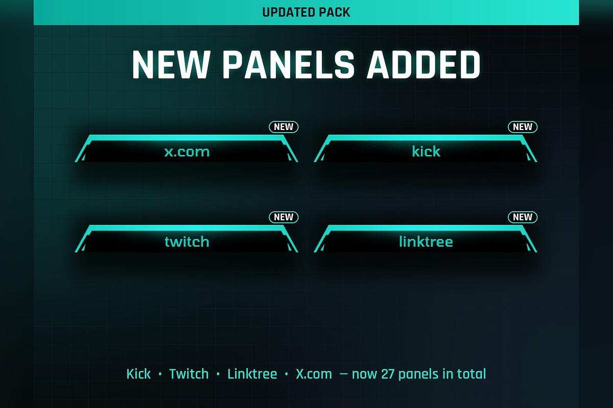 Legends Aggro Twitch & Kick Panels, a Social Media Template by Gear Store (Photo 4 of 5)