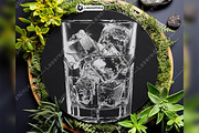Whiskey Glass Ice Cubes Beverage, a Background Graphic by LaseredNinja (Thumbnail 6 of 7)