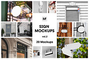 Signage Mockups vol.02 - Advertising, an Advertising Mockup by MockupForest (Thumbnail 1 of 9)
