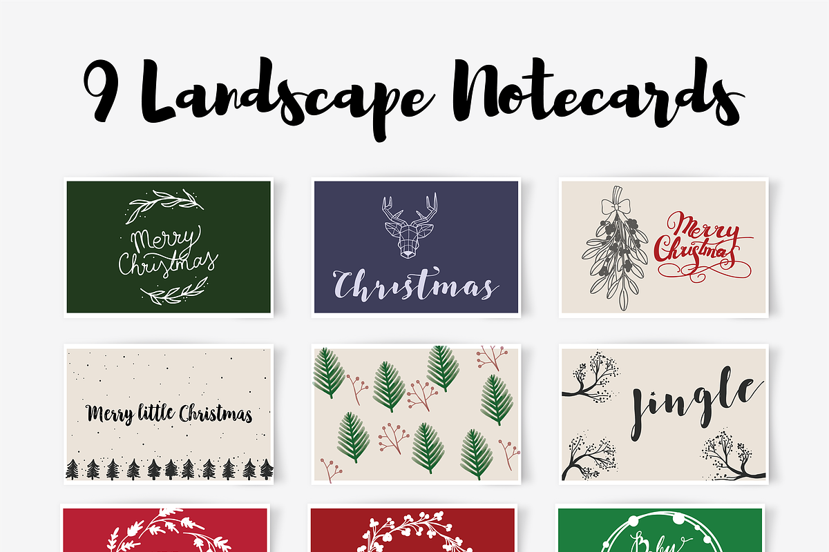 Hand Drawn Christmas Cards Elements, an Illustration by WakeUp600 (Photo 2 of 6)