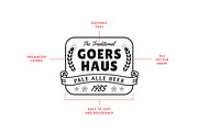9 Beer Vintage Badges / Labels, a Branding & Logo Template by Dordar.Lab (Thumbnail 5 of 8)