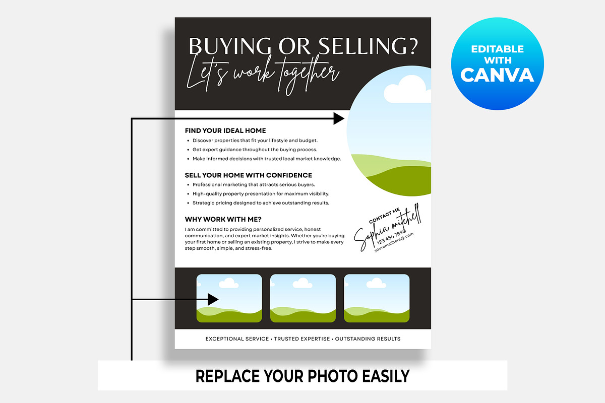 Realtor Buying or Selling Flyer, a Flyer Template by M9 Design (Photo 2 of 5)