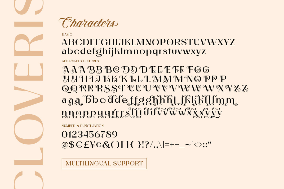 Cloveris - Stylish Sans Serif Font, a Font by Letterhend Studio (Photo 7 of 10)