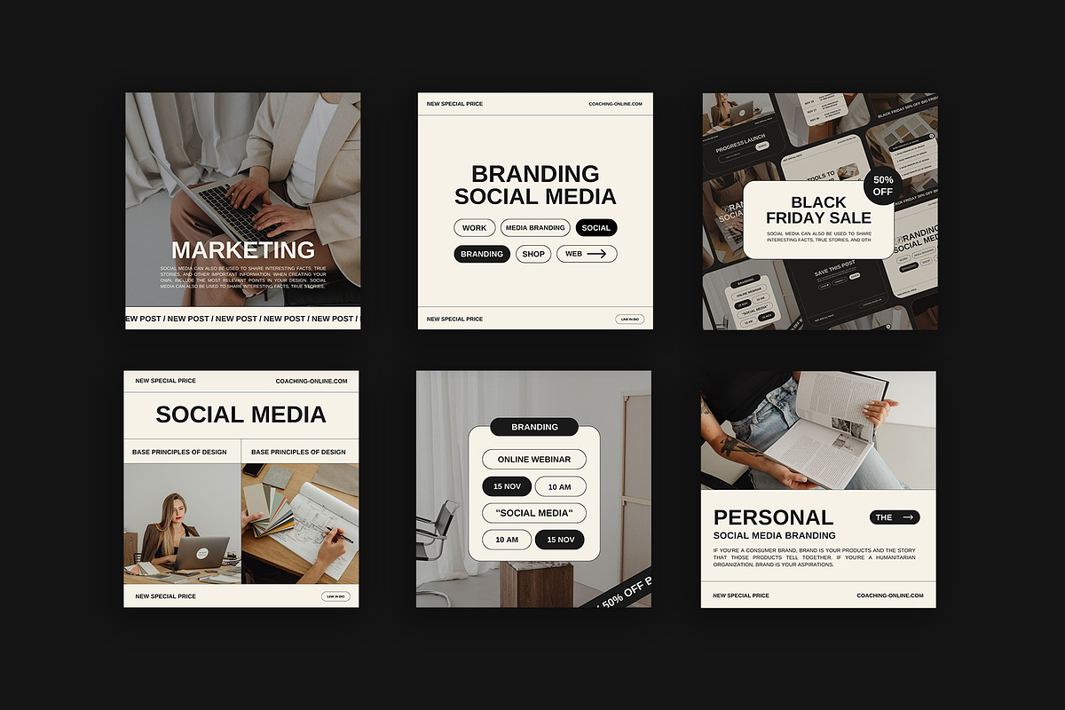 Coaching Instagram Templates Canva Photoshop