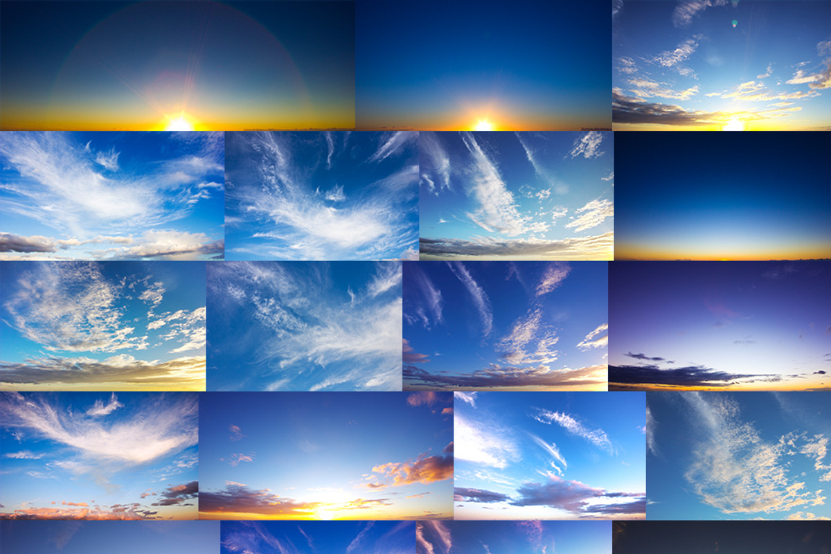 Sky Overlays - 44 Cloud Pictures, a Layer Style Add-On by Supremer Studio (Photo 3 of 6)