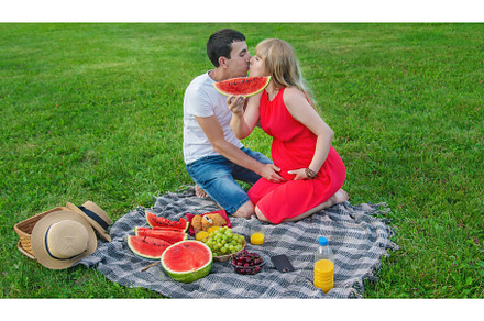 Pregnant woman on a picnic, a Person Photo by yanadjana