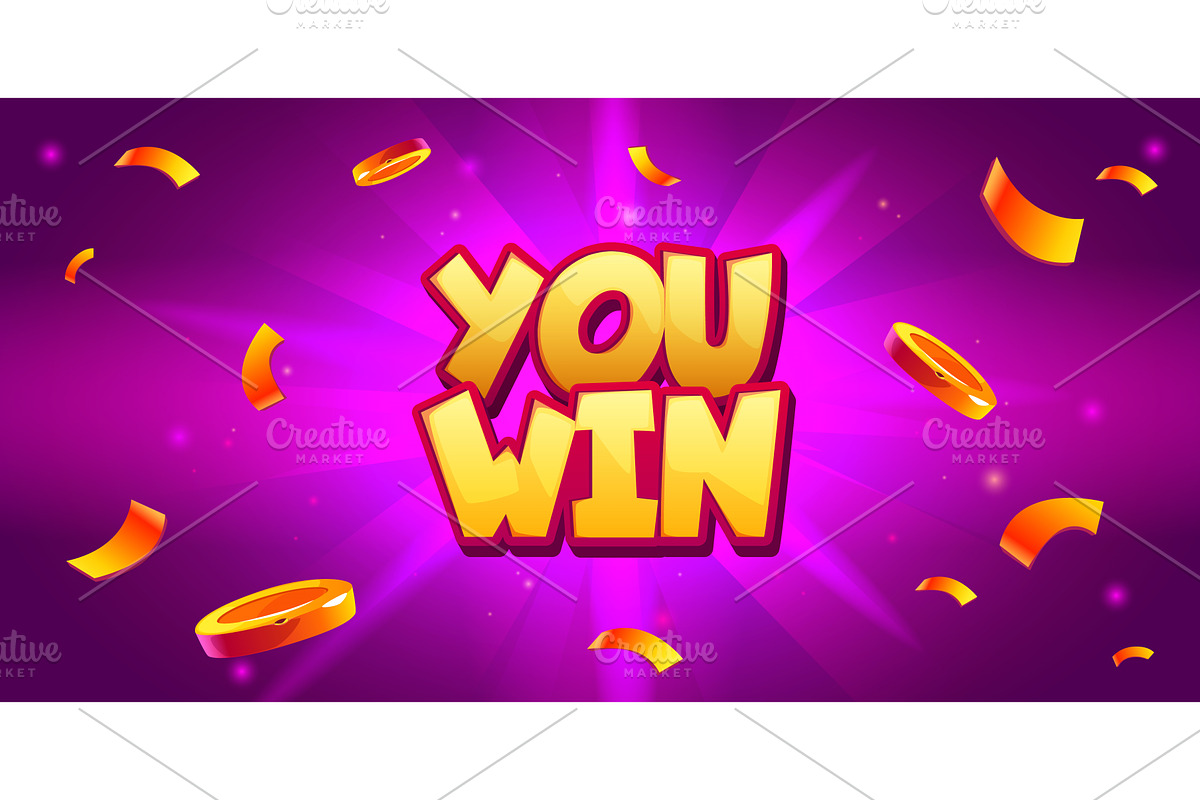 Gold coin confetti explosion for win, a Finance Illustration by art PVP - market