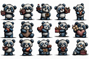 Valentine Panda Heart Box Clipart, an Illustration by Libby Wishes (Thumbnail 6 of 6)