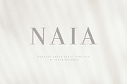 Naia - Sophisticated Serif Typeface, a Serif Font by Cassandra Cappello (Thumbnail 1 of 5)