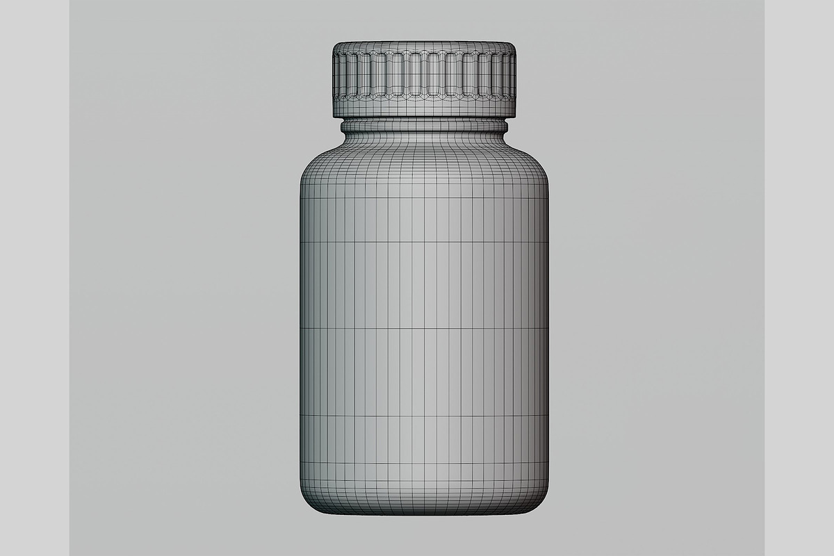Supplement Bottle 3d model, an Object 3D Model by fahad121 (Photo 4 of 5)