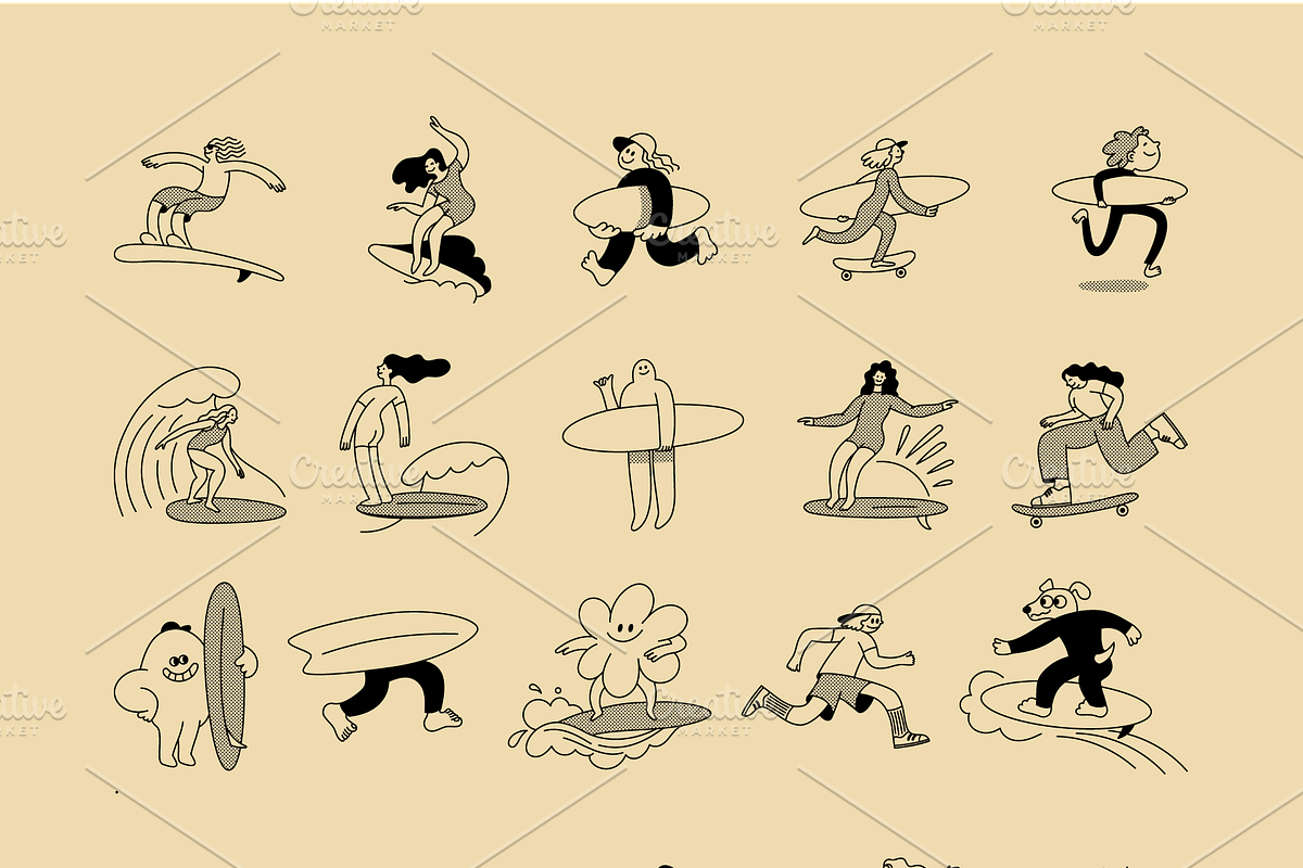 Surf & Sport Vector Illustrations, an Object Graphic by venimo (Photo 13 of 15)
