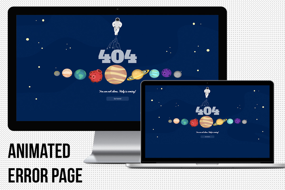 404 Animated Error Page, a HTML Template by land art (Photo 1 of 2)