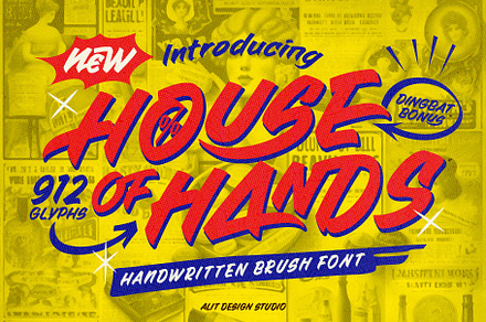 House of Hand Brushed Font, a Handwritten Font by alit design