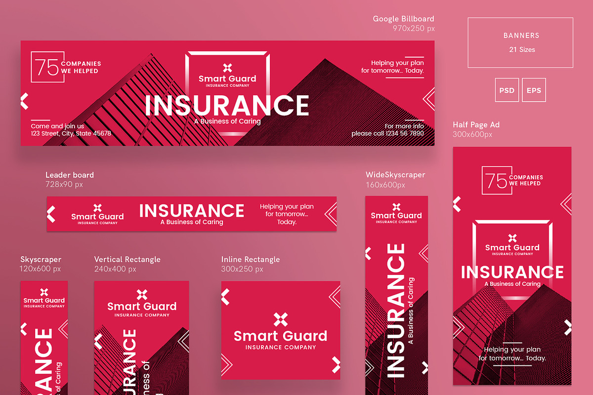 Mega Bundle | Insurance Company, a Poster Template by Amber Graphics (Photo 12 of 21)