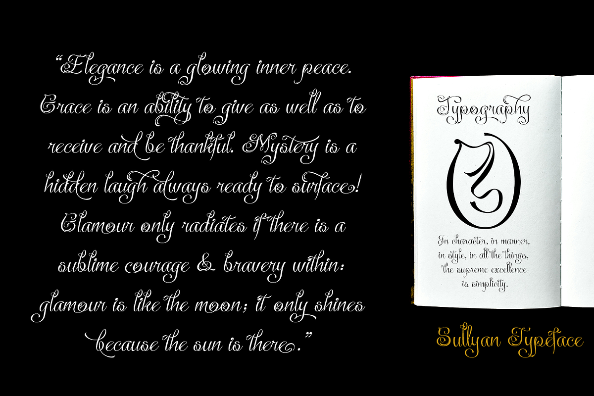 Sullyan Modern Calligraphy, a Blackletter Font by TypeClassHeroes (Photo 4 of 12)