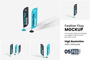 Feather Flag Mockup, an Advertising Mockup by bimockup (Thumbnail 1 of 6)