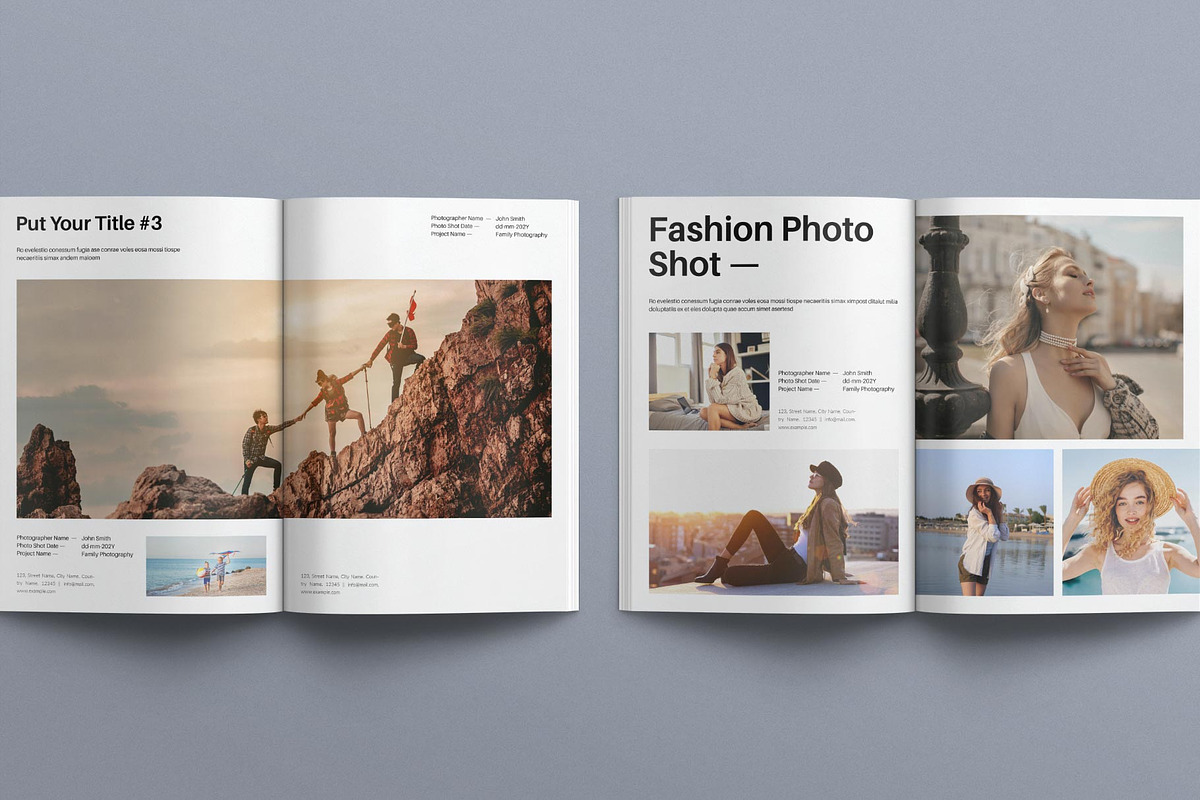 Photo Album Book Layout Template, a Magazine Template by E-Type (Photo 7 of 8)