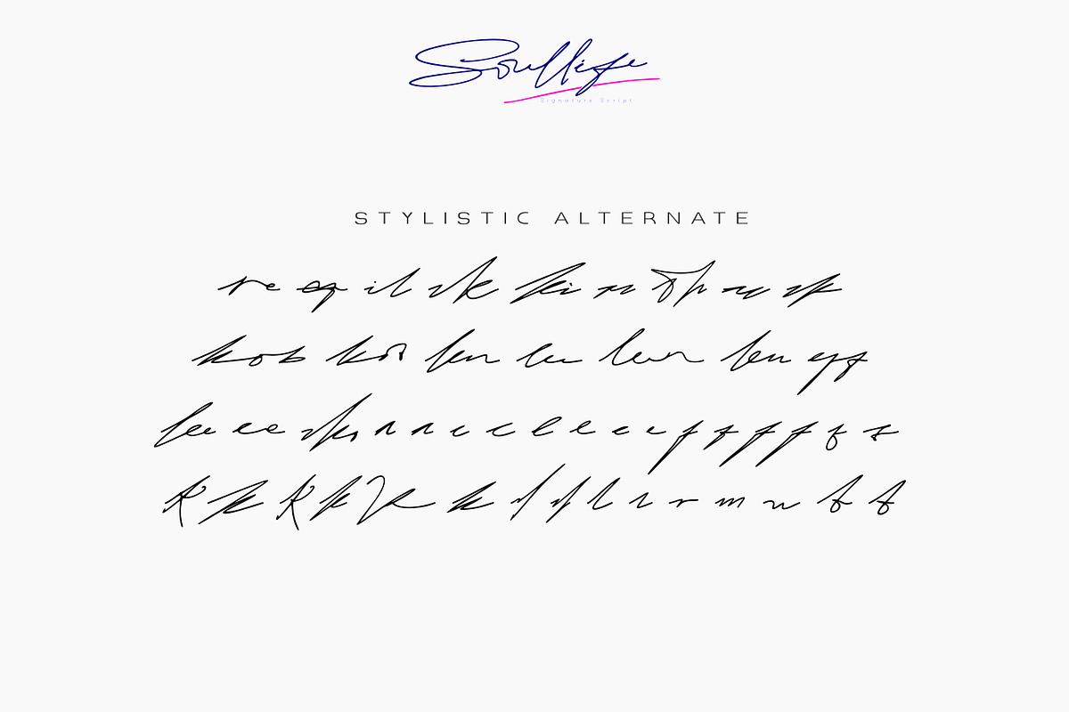 Soullife | Signature Script, a Script Font by Mozyen Studio (Photo 8 of 12)
