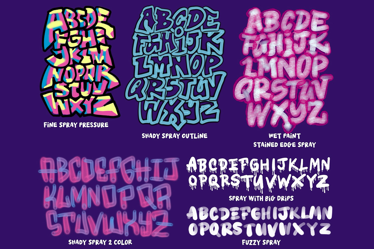 Procreate Graffiti Spray Paint Set, a Brush Add-On by AlwaysBeColoring (Photo 12 of 13)
