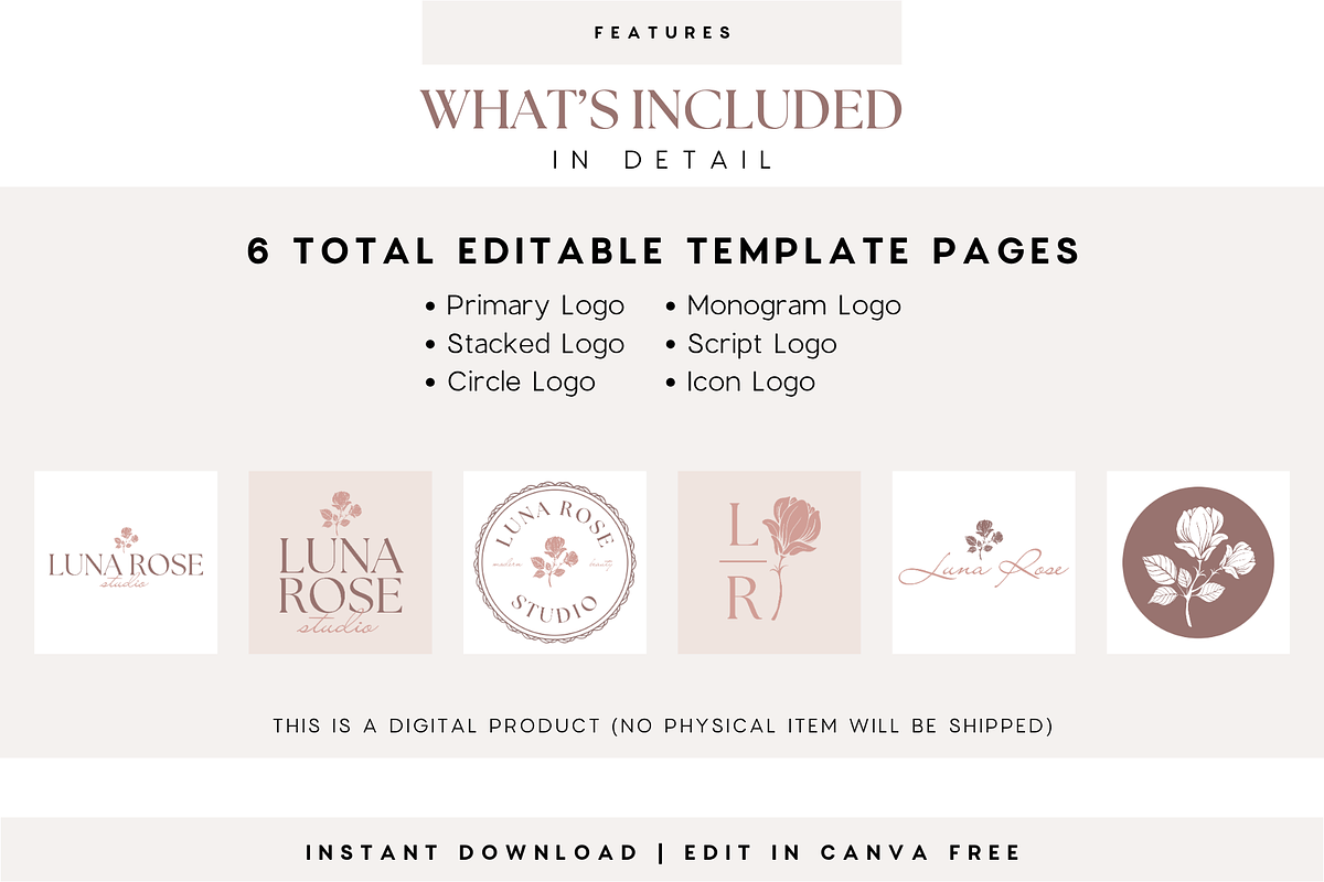 Floral Boutique Canva Logo Kit, a Branding & Logo Template by BrandhavenStudio (Photo 5 of 9)