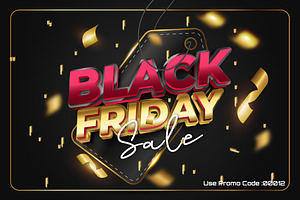 Black Friday Sale 3D Editable Text, a Layer Style Add-On by Md Jahidul99